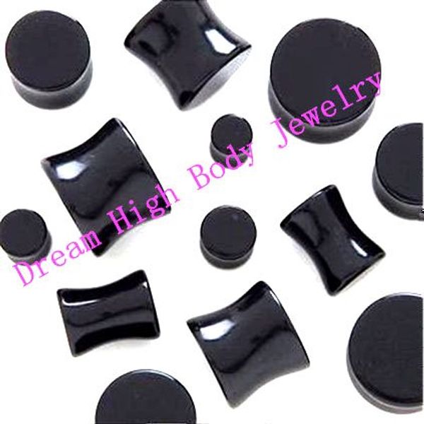 

new arrival black uv acrylic ear expander bone flesh tunnel ear plugs fashion body piercing jewelry stud ring set jewelry, Silver