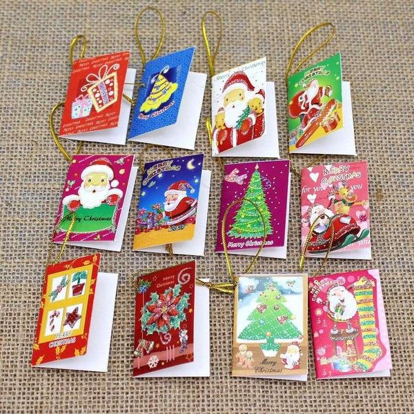 

20pcs/lot creative handmade paper cards christmas holiday greeting cards merry christmas card for decorating christmas tree party decoration