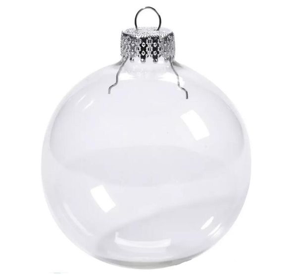 

wedding bauble ornaments christmas xmas glass balls decoration 80mm christmas balls clear glass wedding ballschristmas tree glass balls