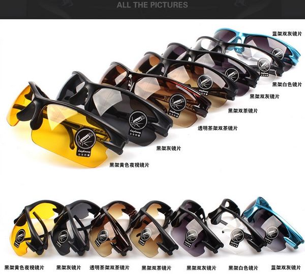

wholesale-new 2016 sun night-vision goggles sport sunglasses drivers driving mirror sunglasses men outdoor glasses women oculos eyewear, White;black