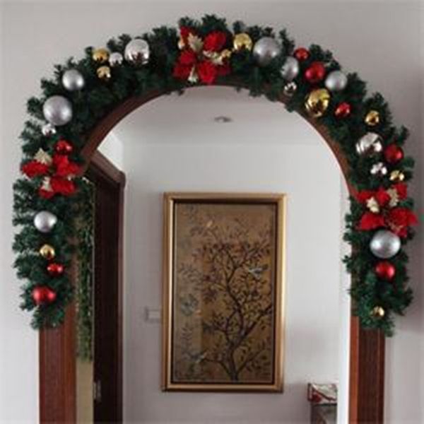 Luxury Thick Mantel Fireplace Christmas Garland Pine Tree Indoor