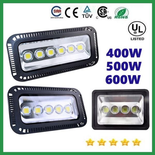 Proiettore a LED per esterni 400W 500W 600W Lampada a LED per inondazioni a LED Lampada a tunnel a LED impermeabile AC 85-265V DHL LIBERA