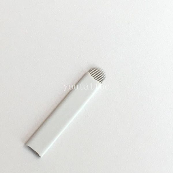 

100 PCS Sterilize U shape 16 Needles Permanent Makeup Eyebrow Tattoo Blade For Eyebrow Embroidery Microblading Manual Pen