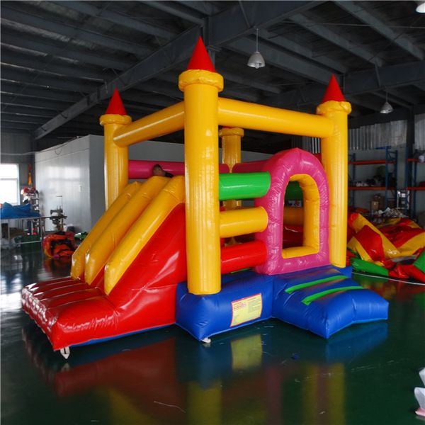 

2020 pvc inflatable bounce house with small slide