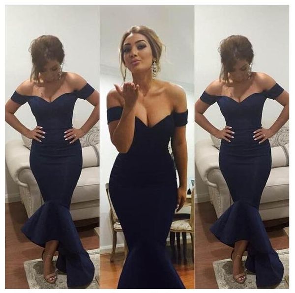 

темно-синий sexy русалка дешевые пром платья off плеча backless вечерние платья сшитое arabic партии платье 2021 vestidos de, Black;red