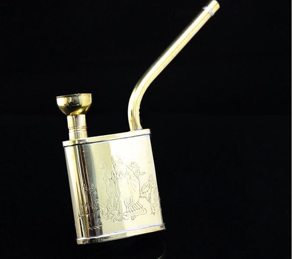 Frete grátis por atacado ---- 2015 novo latão hookah / metal bong, tabaco / cigarro de dupla utilização, embalagem de cor, design de entrega aleatória