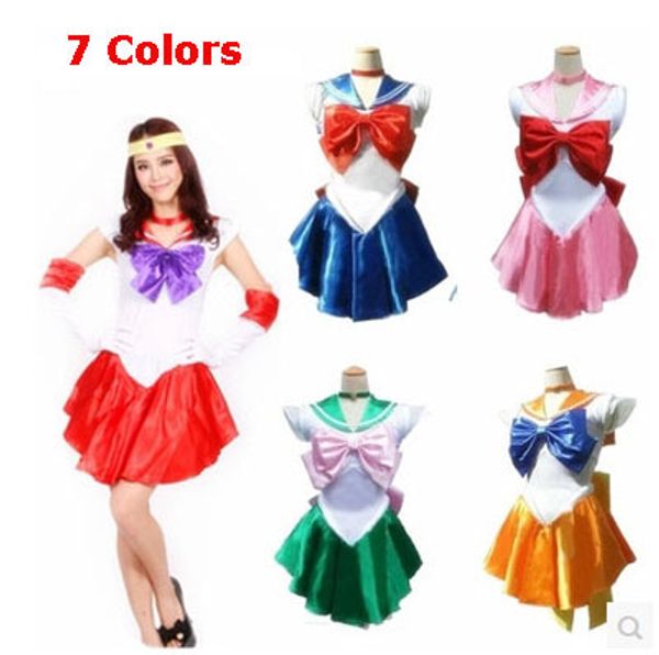 

wholesale-new anime pretty soldier sailor moon cosplay costume female halloween party any size,customized accepted, Black