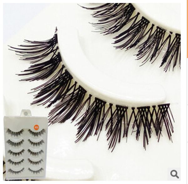 

wholesale-5pairs cotton stalk black long thick false eyelashes fake eye lashes /033