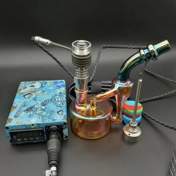 

Новый E цифровой ногтей комплект содержит обновление камуфляж PID box fit плоский 10mm16mm20mm нагреватель катушки с красочными гальванических Dab буровой установки