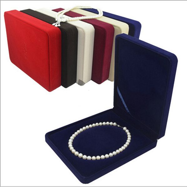 

бархат коробка ювелирных изделий жемчужное ожерелье коробка подарочная коробка