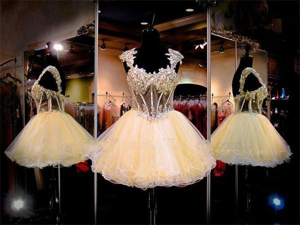 

short prom dresses capped exposed boning beads quinceanera dresses evening gowns tiered princess customize cocktail party dresses, Black