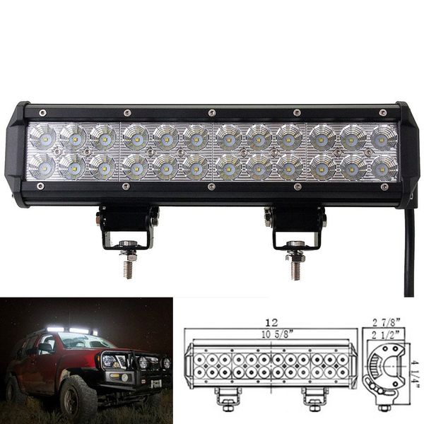 

12 inch 72w cree led light bar off-road 12v 24v 4x4 car jeep offroad tractor truck work driving light bar ip67 spot flood led lighting bar