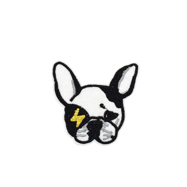 10 pcs bulldogs patches bordados para crianças roupas de roupa na transferência applique patch para sacos jeans diy costurar no bordado adesivo