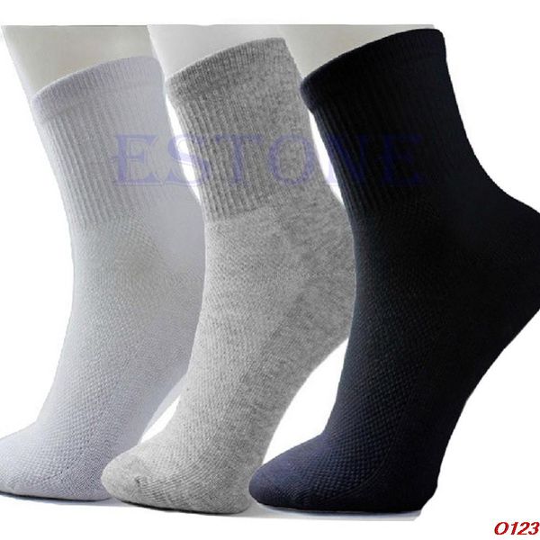 

wholesale- 10 pairs/lot lot man casual black/grey/white cosy cotton socks