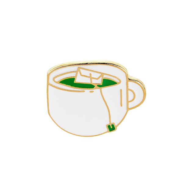 I Need My Space Cup of Coffee Badge Vintage Style Enamel Brooch Broach UK