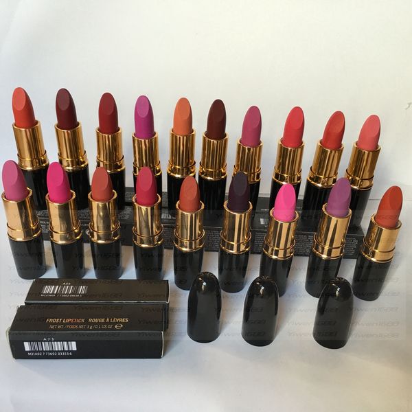 

shipping DHL EMS epacket!3g LUSTRE LIPSTICK Retail Golden Tube Multi Color Free Choice Color High Quality Lipstick