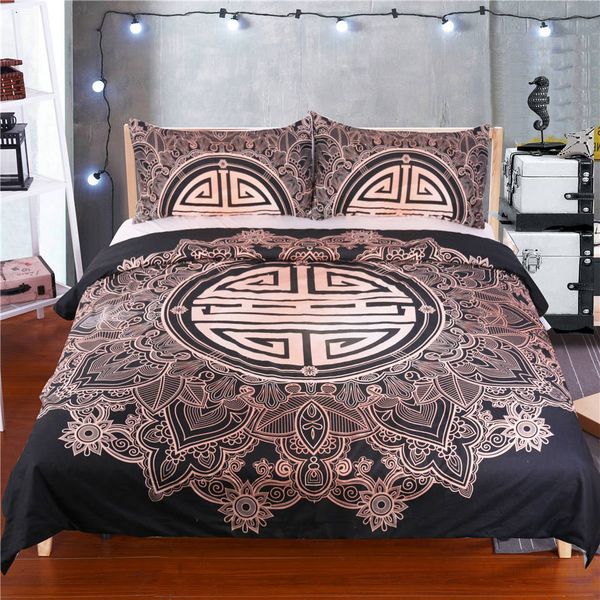 China Traditional Fortune Bedding Sets Duvet Cover Pillow Shams