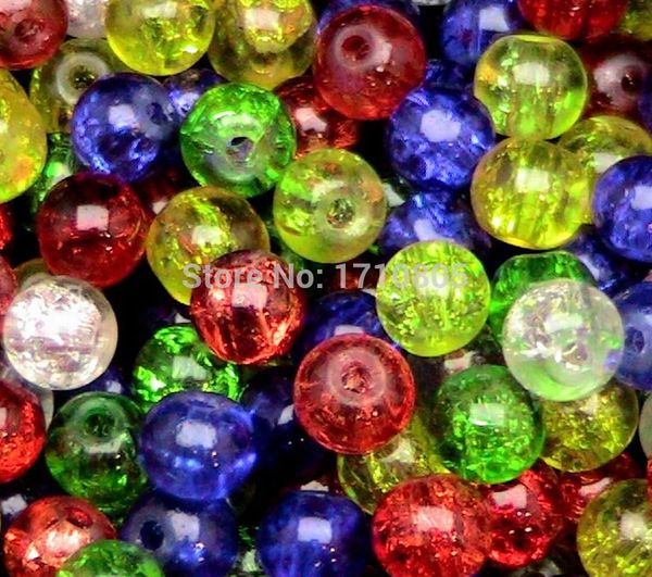 

мода ювелирные изделия шарм 300 шт. круглый гладкий стекло треск бусины маленькое отверстие бусины ювелирные изделия выводы многоцветный бес