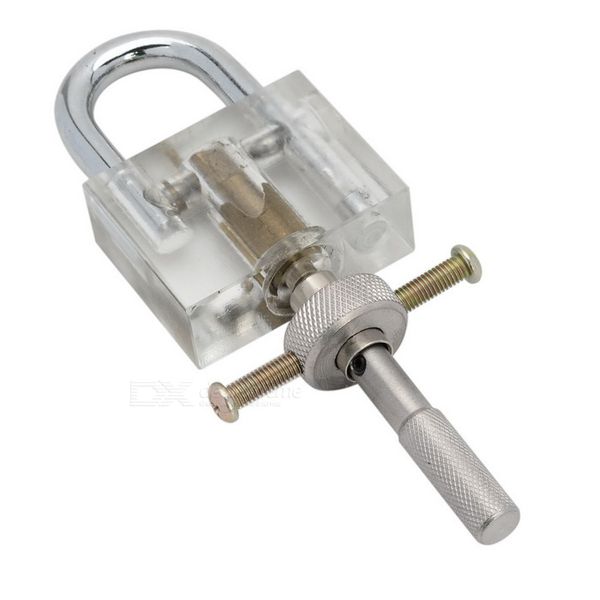 Disc Detainer Lock Bump Key Tool Schlosserwerkzeug mit Metallscheiben-Vorhängeschloss für das Schlossertraining Skill Tools Set