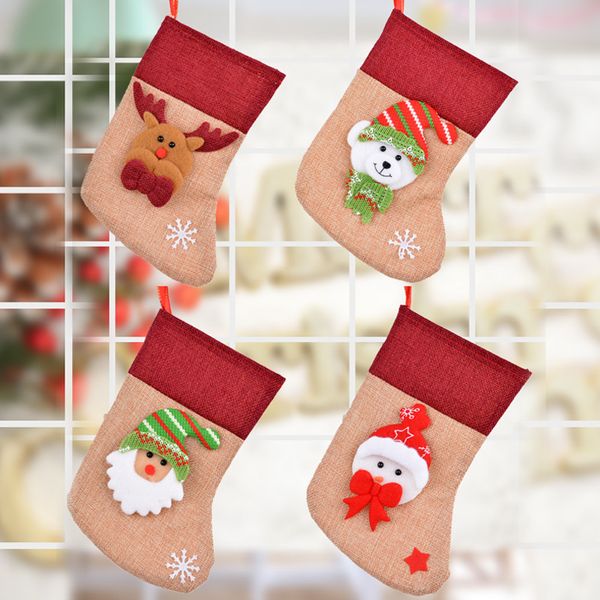 

new christmas bag ornaments embellished christmas socks party gifts for kids candy bag christmas stockings ic834