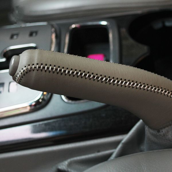 

case for kia sorento 2007 handbrake cover car styling genuine leather handbrake cover interior decoration accessories
