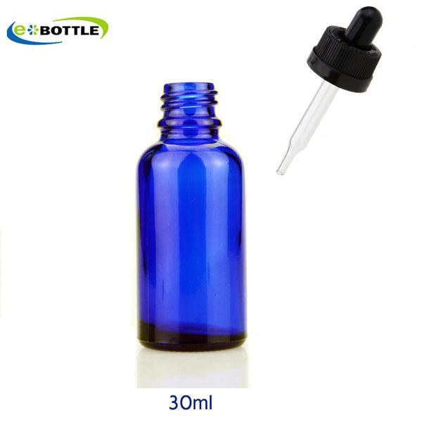 

1oz 30ml blue glass dropper bottles with childproof cap and tip dropper eye dropper oil drops aromatherapy packing bottles