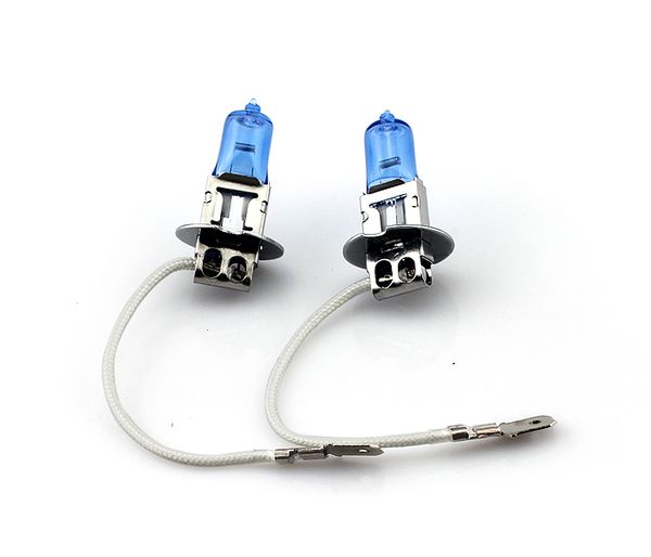 

2pcs h3 100w xenon super white yellow halogen car headlight bulbs 5500k 3000k