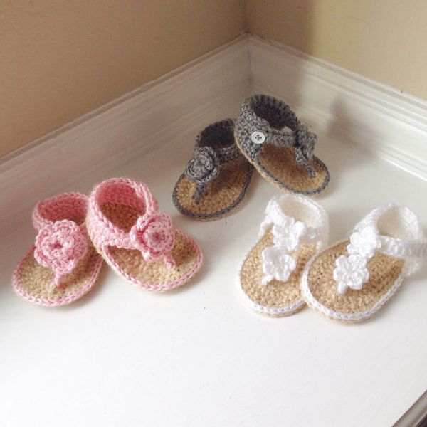 sandalias de croche para bebe