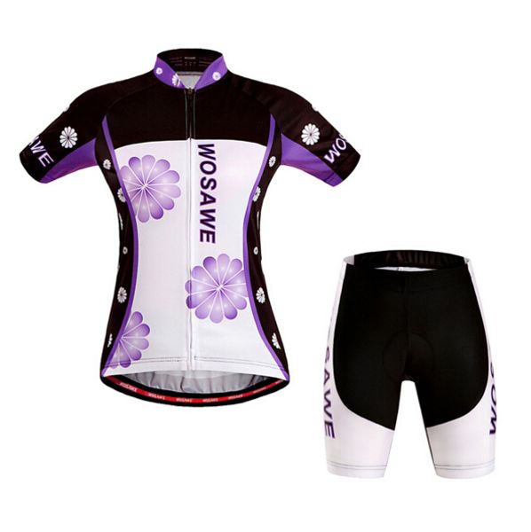 

summer women cycling short sleeves jersey quick dry bicycle cycling jerseys sets padded breathable cycling short ing, Black;red