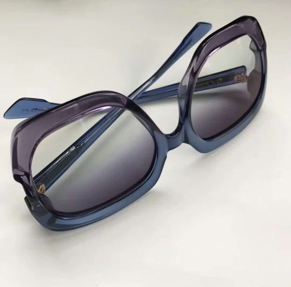 

designer square blue shaded grey/blue sunglasses fashion brand women oversized sunglasses with box, White;black