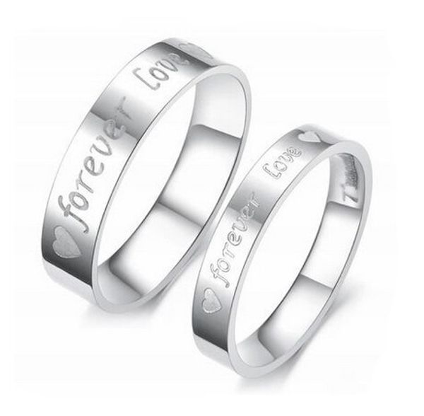 

wholesale-2015 new fashion 6mm romantic forever love lovers`men promise rings 316l stainless steel engagement bands rings men, Silver