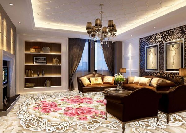 

pvc vinyl flooring elegant european marble rose pattern waterproof pvc wallpaper