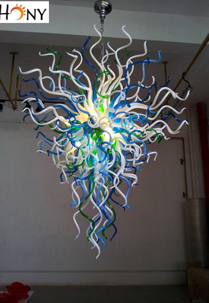 

бесплатная доставка современного искусства стекла лампа синий цвет италия дизайн ручной работы из муранского стекла k9 хрустальные люстры