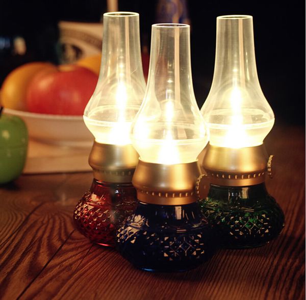 

ностальгия дует контроль анти - керосиновая светодиодная лампа, usb-зарядка ретро прикроватная лампа, стеклянная свеча интеллектуальный датч