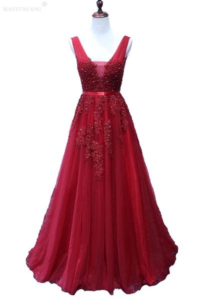 

vestido 2020 red long a line elegant prom evening dress crew neck spaghetti lace party gown special occasion dresses pleat evening gown, Black;red