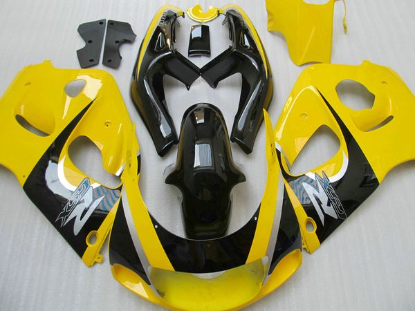 Kit de carenagem de plástico para SUZUKI GSXR600 GSXR750 1996-2000 GSX-R 600/750 96 97 98 99 00 carenagens de moto preto amarelo conjunto GB35