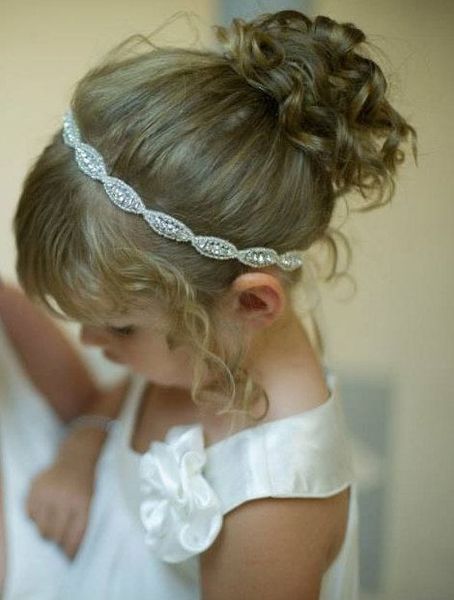 Flower Girls Headbands Crystal Diamond Kids Bridesmaid Hair