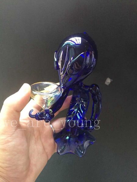 Neue 6,5-Zoll-Alien-Glaspfeifen Glaspfeifen Mini-Glasbongs Alien-Pfeifen Tabakpfeifen