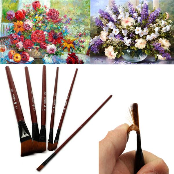 Acheter Gros Meilleures Ventes Artiste Nylon Cheveux Acrylique Dessin Pastels Huile Aquarelle Eau Craie Peinture Poignée Gouache Pinceaux De 2023 Du