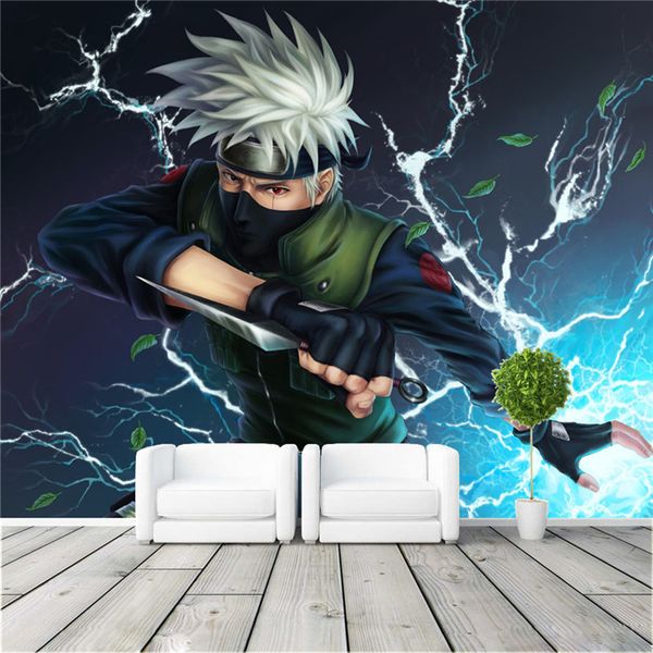 Japanese Anime Naruto Wall Mural Kakashi Photo Wallpaper Art Mural Decal Wallpaper Background Living Bedroom Kids Rooms Fans Wallpaper Screensavers