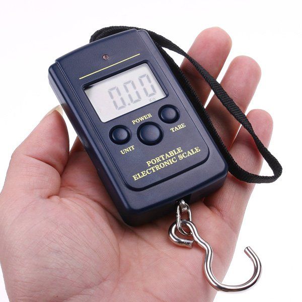 

40kg digital luggage hanging scale 88lb 1410oz lcd display fishing weight handy scales without retail box