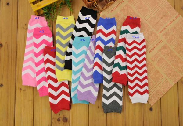 

Зима дети девушки Шеврон ноги теплее детские Зигзаг гетры детские красочные детс