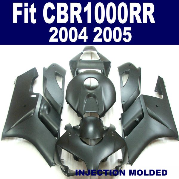 

injection mold fairings bodywork for honda cbr 1000rr 2004 2005 all matte black cbr1000rr 04 05 plastic fairing kit ka18