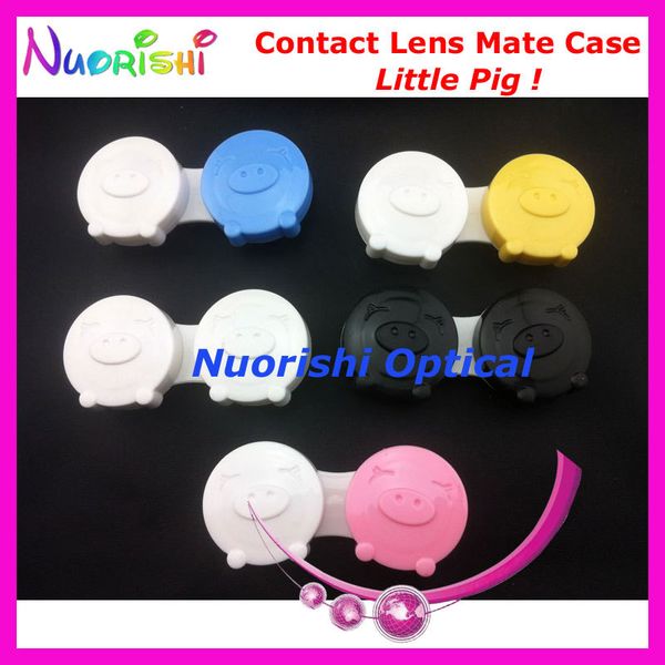 

wholesale-100 pcs c310 little pig design contact lens case contact lenses case