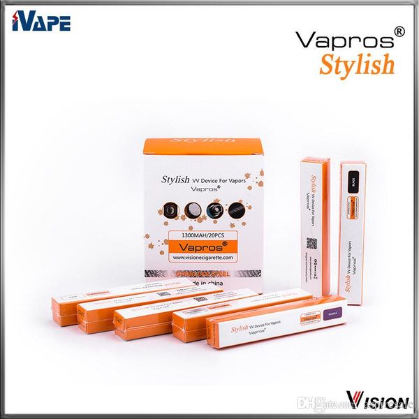 

100% authentic vision 1300mah variable vapros vv electronic ciagerttes 510 3.3-4.8v c voltage battery e mode stylish ego vaporizer twis jgqj