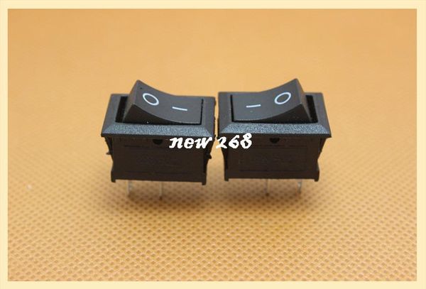 Interruptores De Barco Rocker Power Switch KCD1-101 Preto 2 Pinos ON / OFF 6A / 250 V (1000 Pçs / lote)