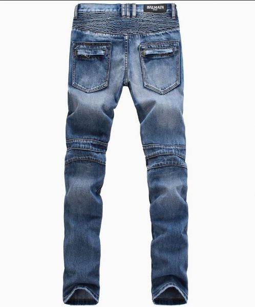 

Men 039 di tre ed ripped biker jean u ize 28 42 lim fit motorcycle biker denim for men brand de igner hip hop men jean, Blue