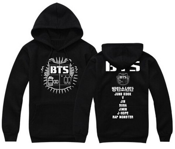 

wholesale-black red gray autumn and winter bts bangtan boys men and women kpop coat jacket kpopbts poster bts album bts hoodie