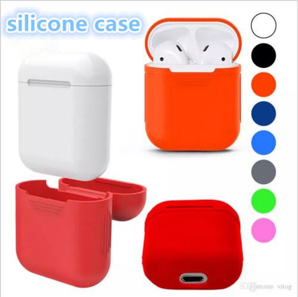 

20 Colors For Apple Airpods Silicone Case Soft TPU Ultra Thin Protector Cover Sleeve Pouch for Air pods Earphone Case
