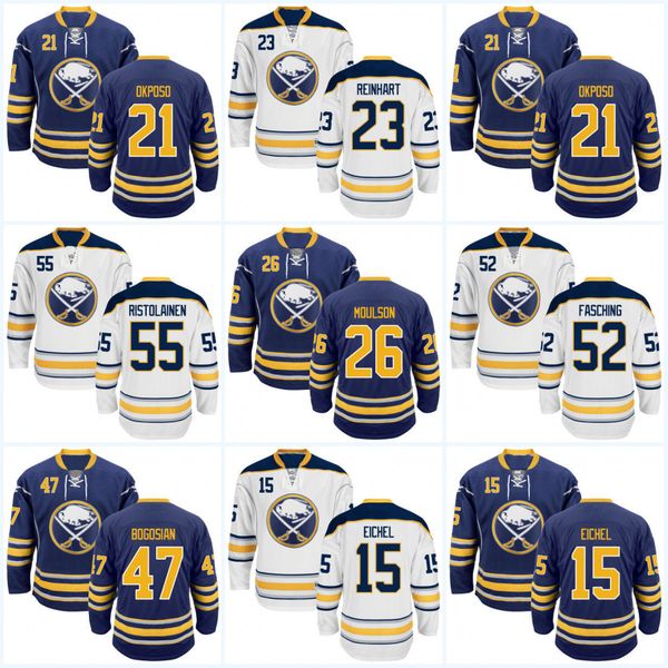 

Youth Buffalo Sabres 9 Evander Kane 15 Jack Eichel 21 Kyle Okposo 23 Sam Reinhart 26 Matt Moulson 4 Josh Gorges Hockey Jerseys